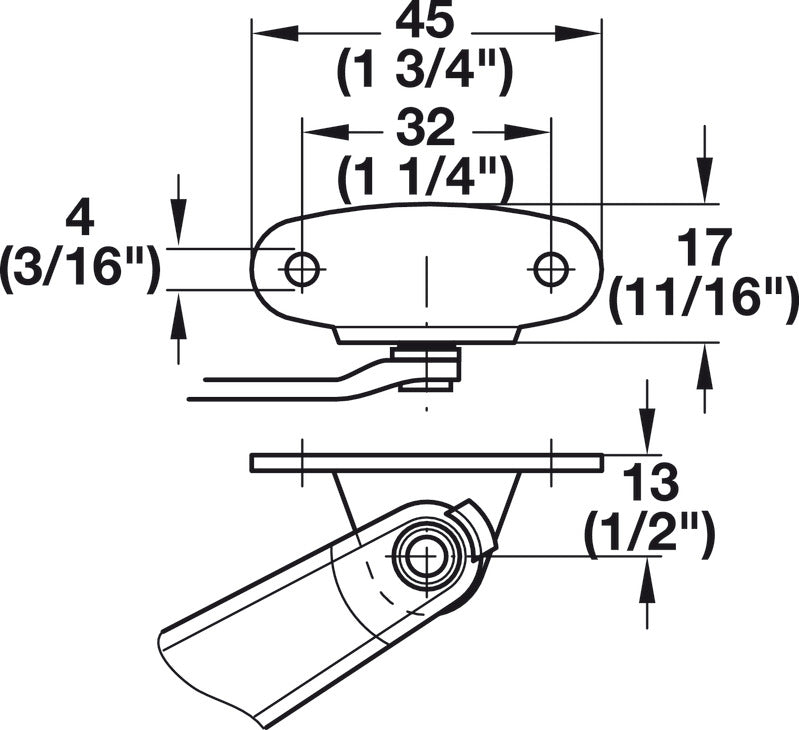 Duo/Maxi Door Bracket, for Face Frame Overlay 5-Piece Door