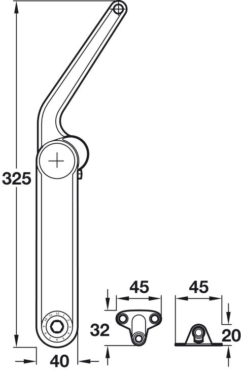 Swing-Up Fitting, Maxi, Complete Set