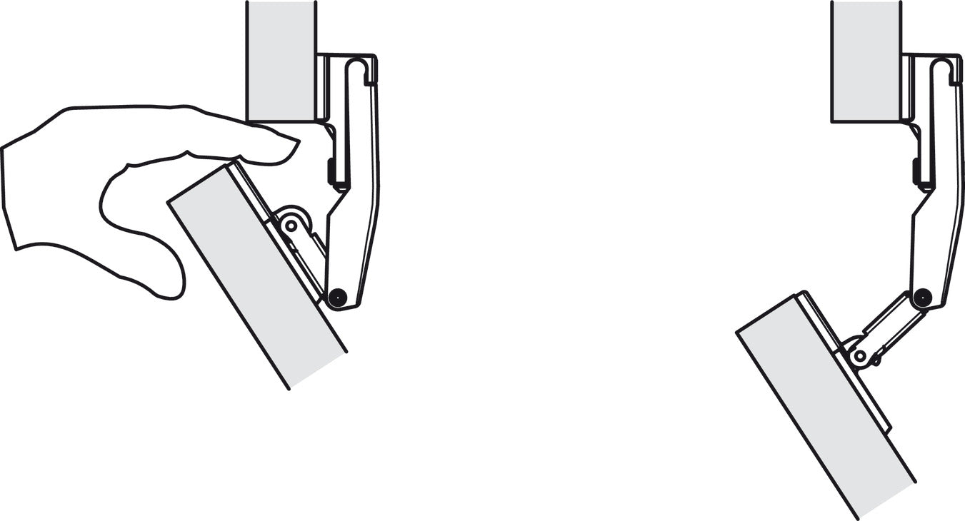 Connecting Hinge, for Doors with 20 mm (13/16") Aluminum or Wood Frame