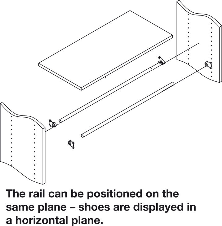 Shoe Rail, TAG Synergy Collection, Ø 3/4"