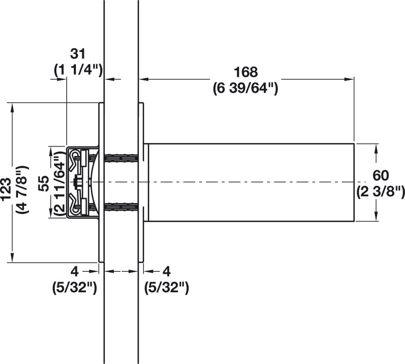 Concealed Jamb Door Closer, Perkomatic R85