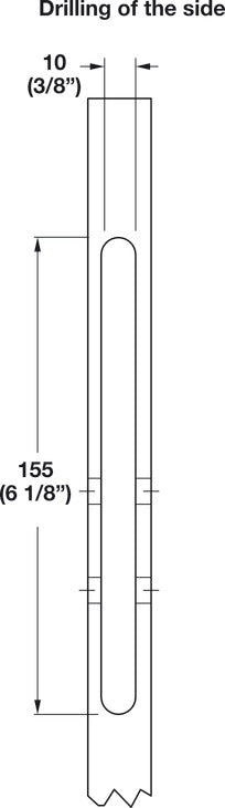 Concealed Cabinet Hanger, for Wall Rail Suspension, 143 lb. Load Capacity