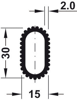 Aluminum Oval Wardrobe Tube, 8'
