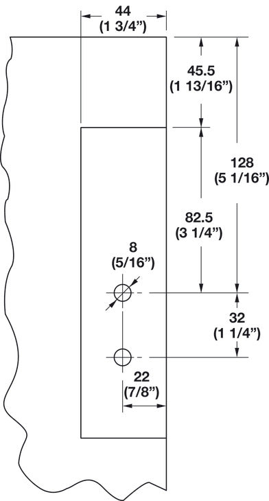 Concealed Cabinet Hanger, for Wall Rail Suspension, 143 lb. Load Capacity