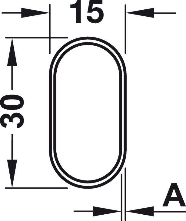 End Cap, For Oval Wardrobe Tube 801.13.201