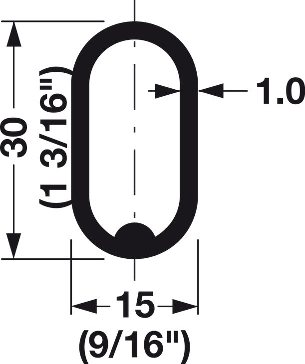 Welded Steel Oval Wardrobe Tube, with Supports
