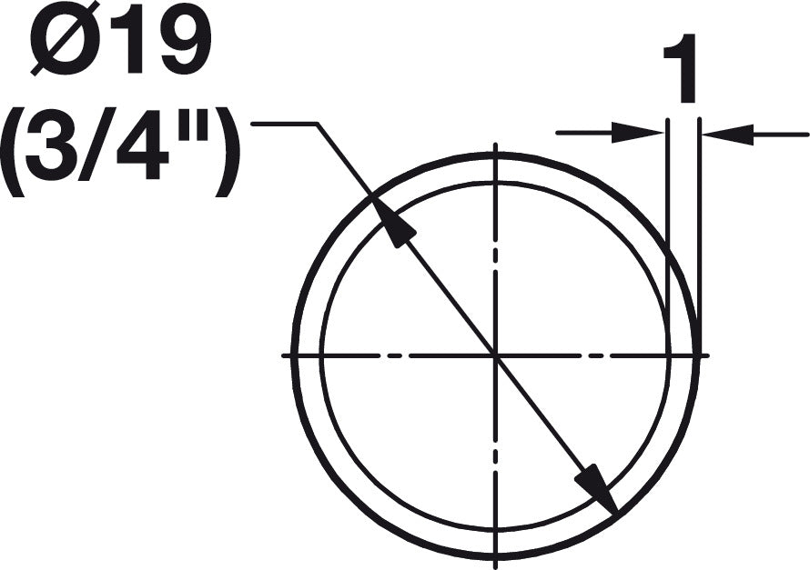 Shoe Rail, TAG Synergy Collection, Ø 3/4"