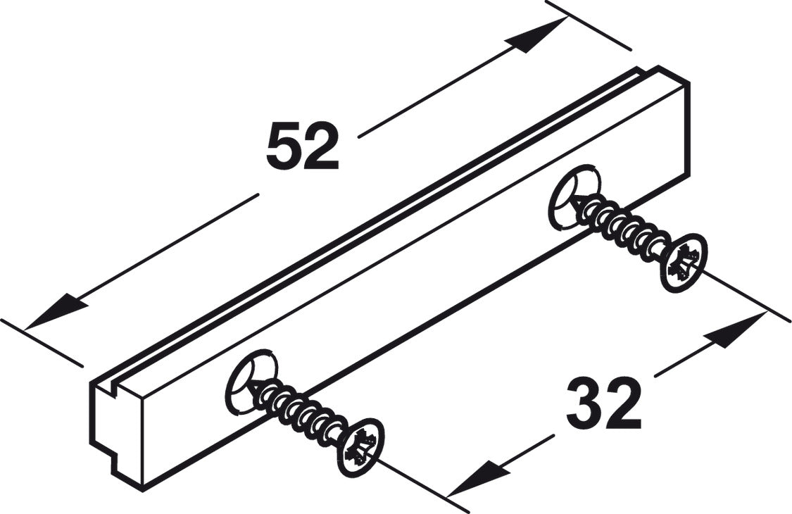 Plinth Panel Clip, for Ø78 mm Adjustment Foot/Tube