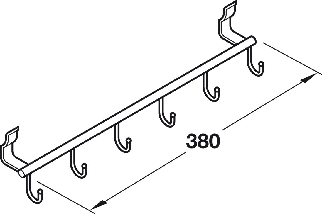 Hook Rail, Backsplash Railing System