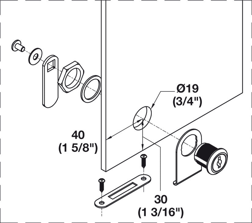 Glass Door Lock