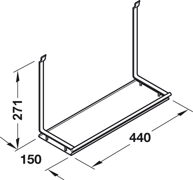 Multi-Purpose Shelf, Backsplash Railing System