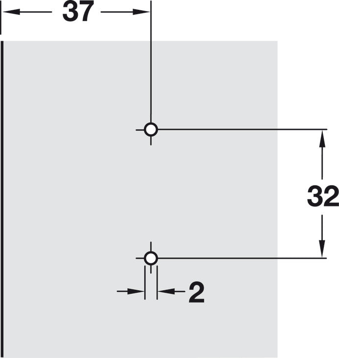 Clip Mounting Plate, Salice, with Pre-Installed 11 mm Euro Screws