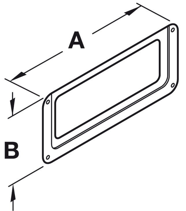 Label Frame, Nickel-Plated, Steel