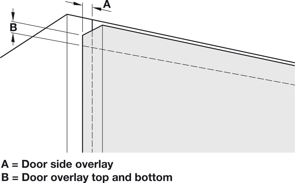 Lateral Swing Fitting, Swingfront 20 FB, for wooden or narrow aluminum frame doors