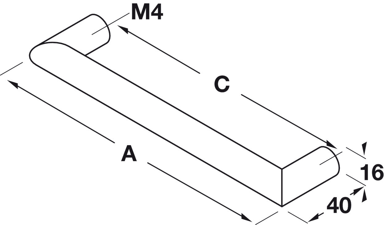 Handle, Stainless Steel, Matt