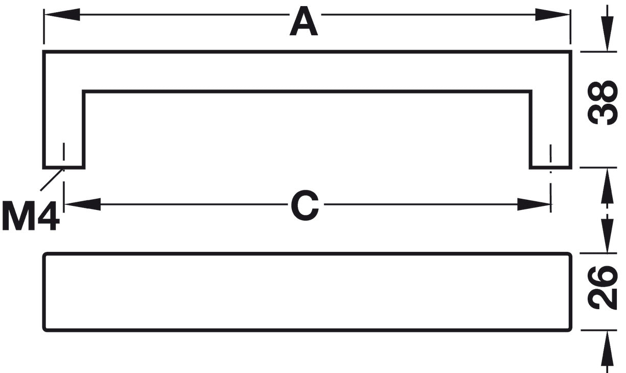 Handle, Stainless Steel