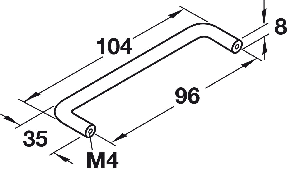 Handle, Steel or Brass