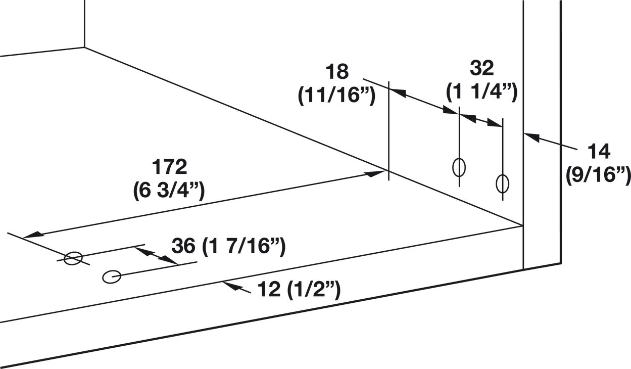 Lateral Swing Fitting, Swingfront 20 FB, for wooden or narrow aluminum frame doors