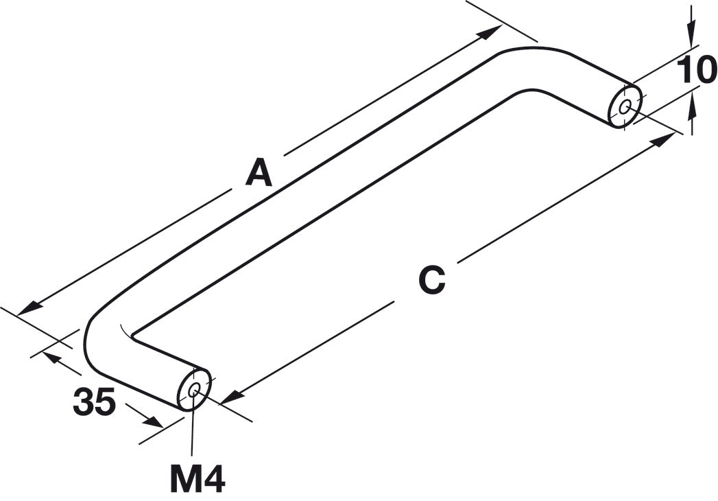 Handle, Steel or Brass