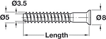 Countersunk Connector, Confirmat, Hex Socket, 3 mm
