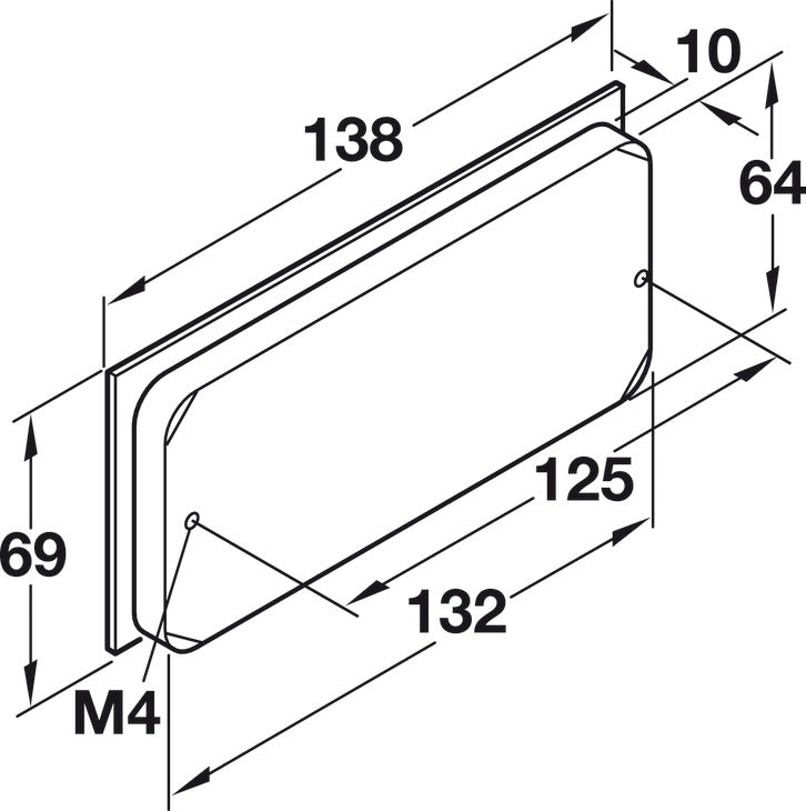 Inset Handle, Satin Nickel, Zinc & Steel