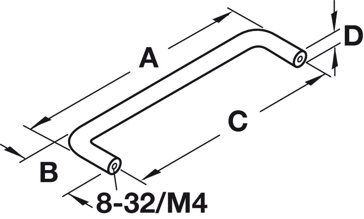 Handle, Steel or Brass