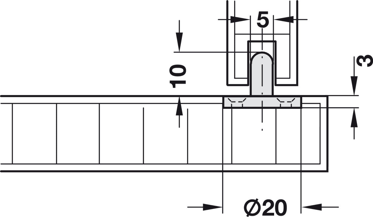 Single Running Gear, For Hangar Infront