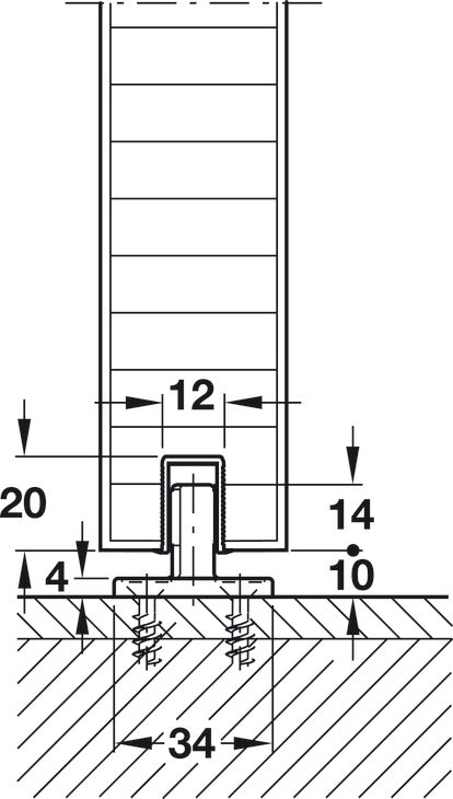 Sliding Door Hardware, HAWA Junior 120/B, set