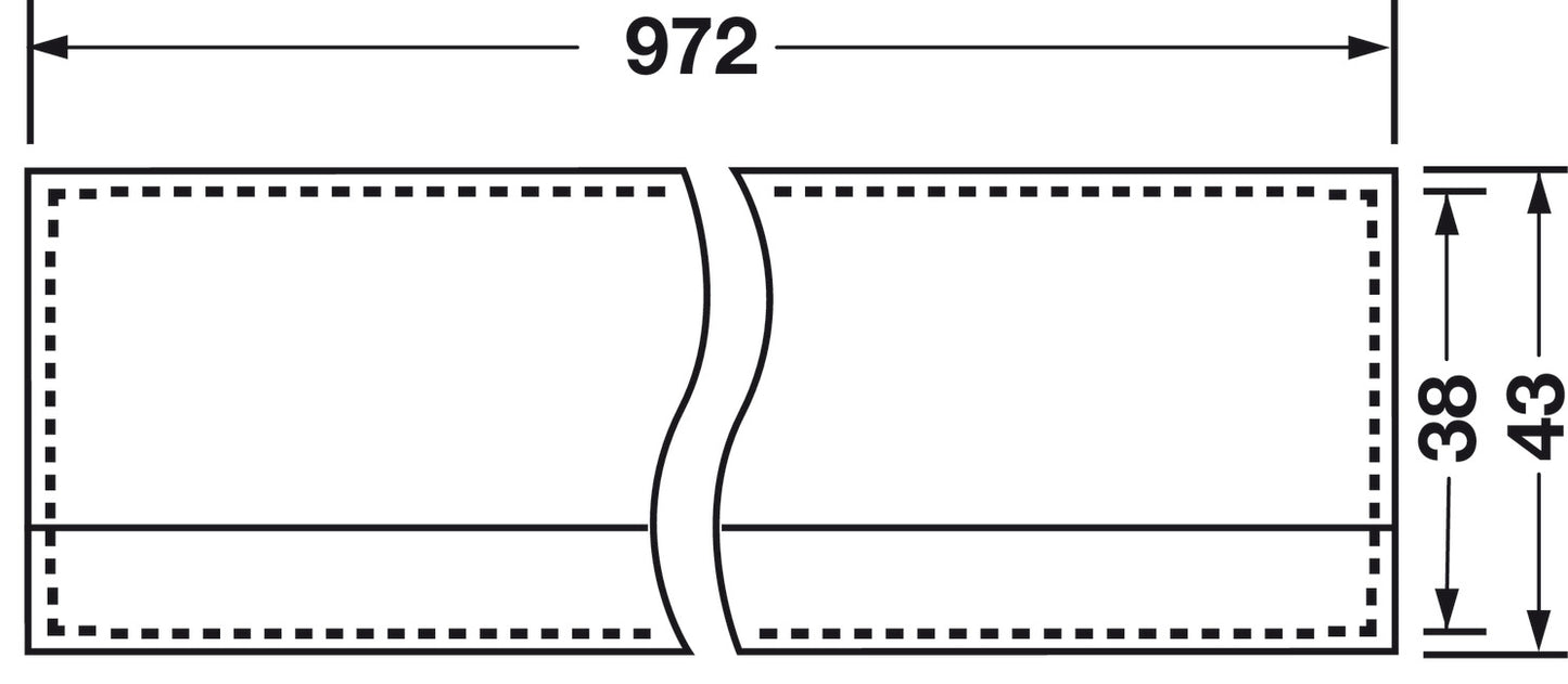 Inset Handle, Aluminum