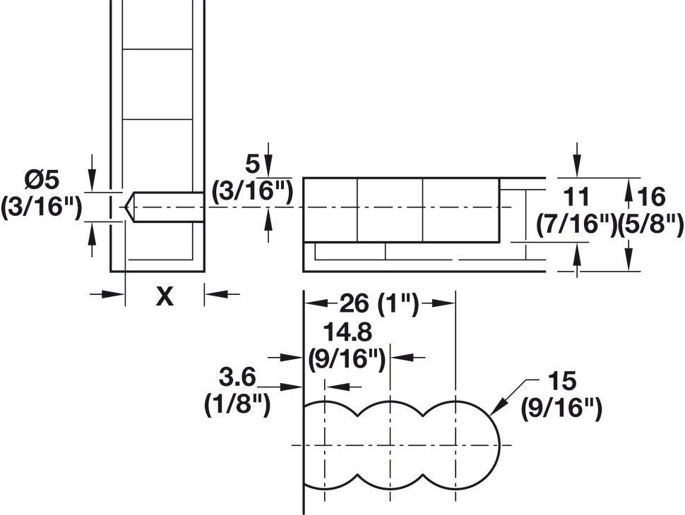 Cabinet Connector, Lamello Cabineo 8 M6