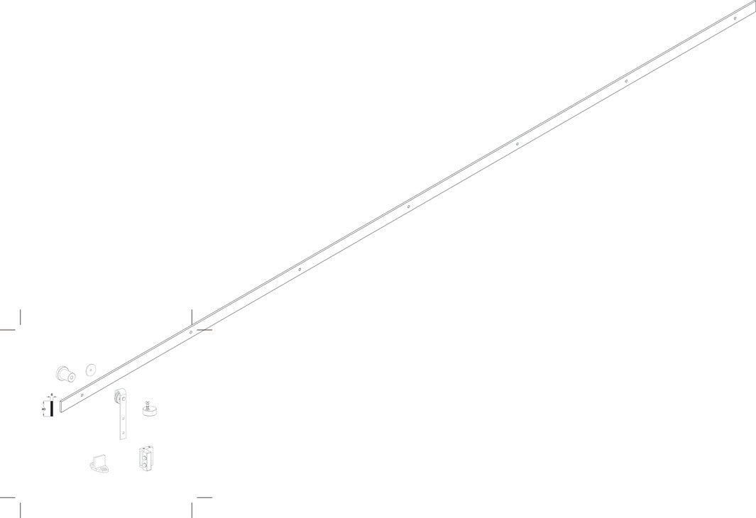 Flat Track Sliding System, Slido D-Line42 100S Set