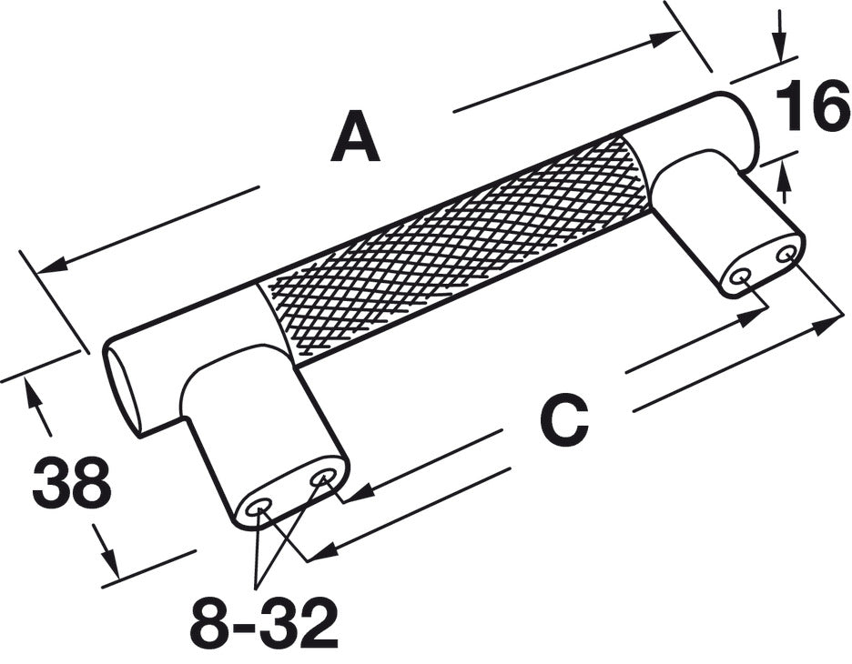Handle, Zinc & Stainless Steel