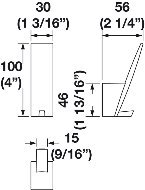 Wardrobe Hook, 102 x 61 x 433 mm (H x D x L)