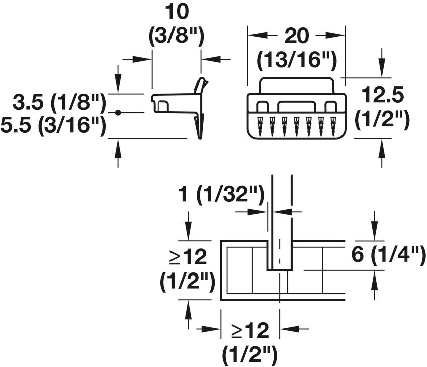 Rear Panel Connector, HÃ¤fele Ixconnect RPC G 13/20