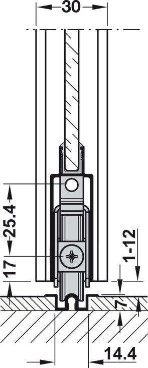 Aluminum Vertical Frame Profile, Silent Aluflex 40