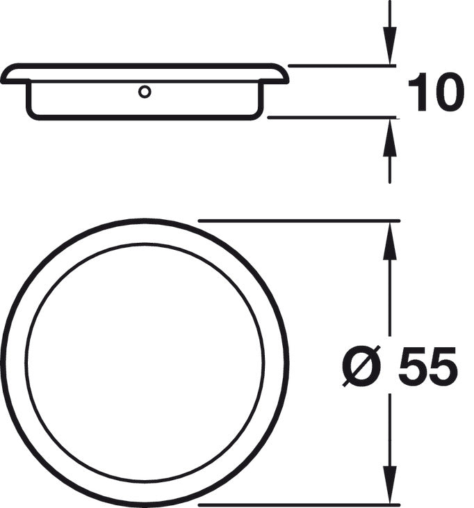Inset Handle, Polished Nickel & Matt Chrome, Steel