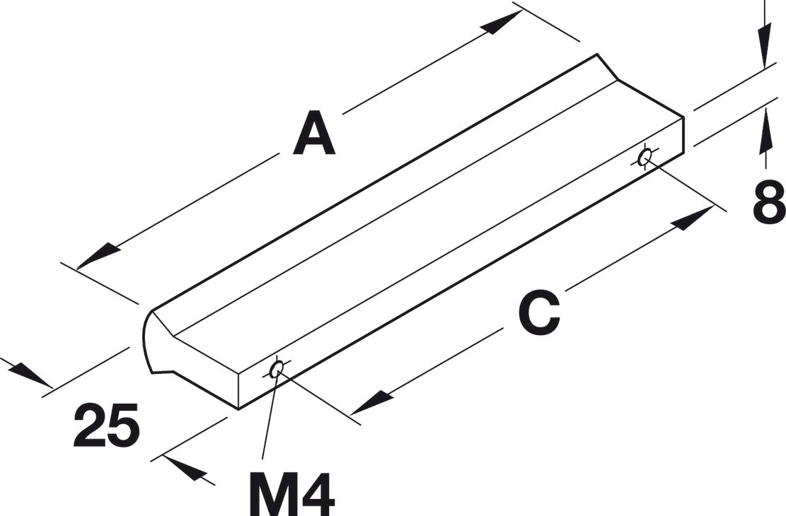 Handle, Matt Aluminum