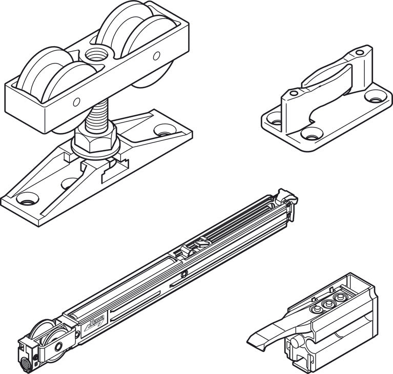 Sliding Door Hardware, Hawa Junior 80/Z, set