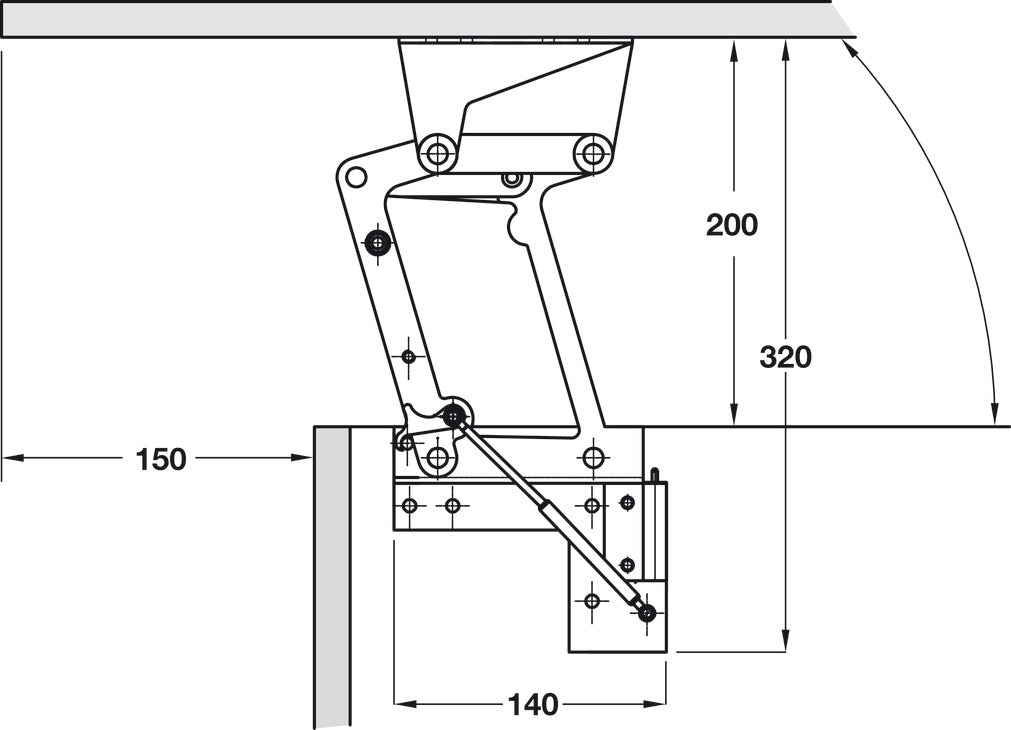 Lift-Up Table Top Fitting, Tavoflex