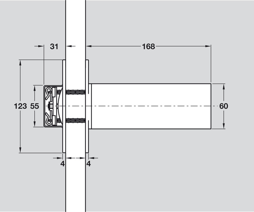 Concealed Jamb Door Closer, Perkomatic R85