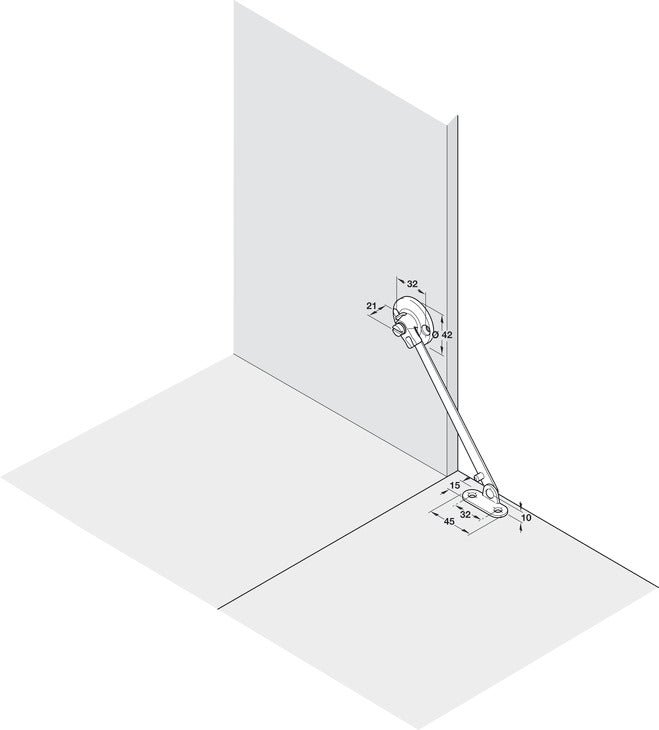 Flap Stay, with Catch