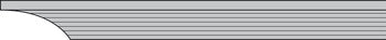 Continuous Handle, Anodized Silver, Matt aluminum