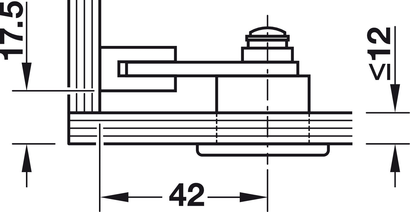 Glass Door Cam Lock, for Single Doors
