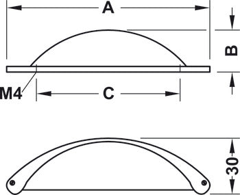 Cup Handle, Zinc