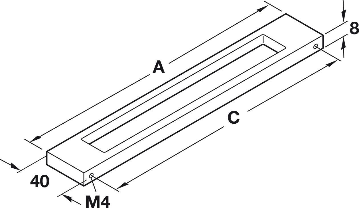 Handle, Aluminum/Stainless Steel