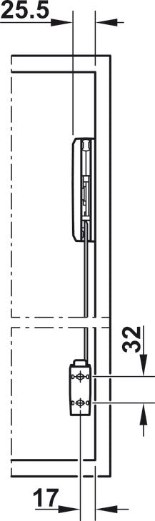 Double Door Lift-Up Fitting, HÃ¤fele Free fold short