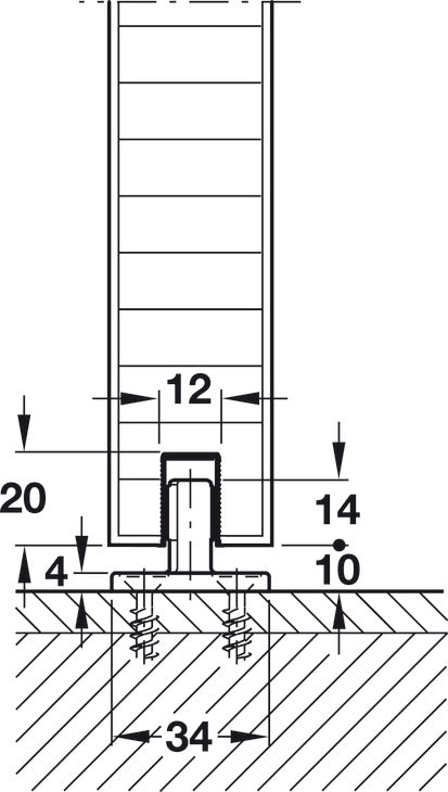 Sliding Door Hardware, Hawa Junior 40/B, set