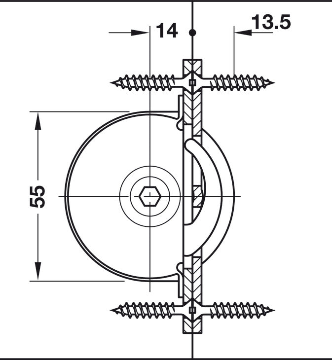 Striking Plate, for Giro-Bolt Lock
