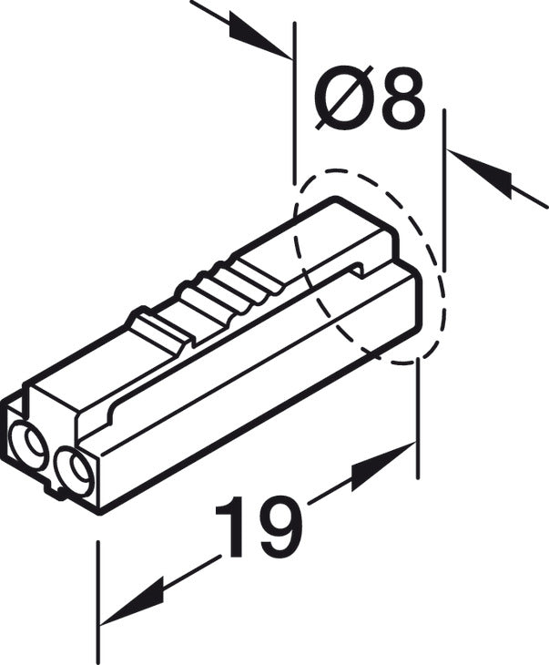 Motion detector, Loox5, for HÃ¤fele Loox drawer profile, 12/24 V