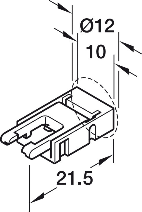 Extension lead, HÃ¤fele Loox5 from LED-Band monochrome 8 mm 12 V, AWG 18